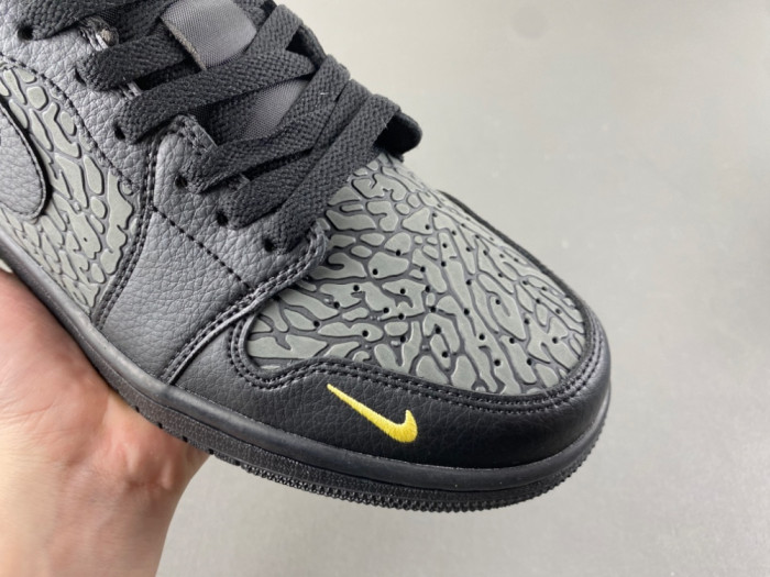 Air Jordan 1 Low Black Elephant Print IM6568-010