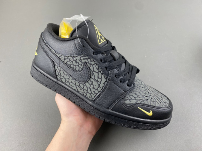 Air Jordan 1 Low Black Elephant Print IM6568-010