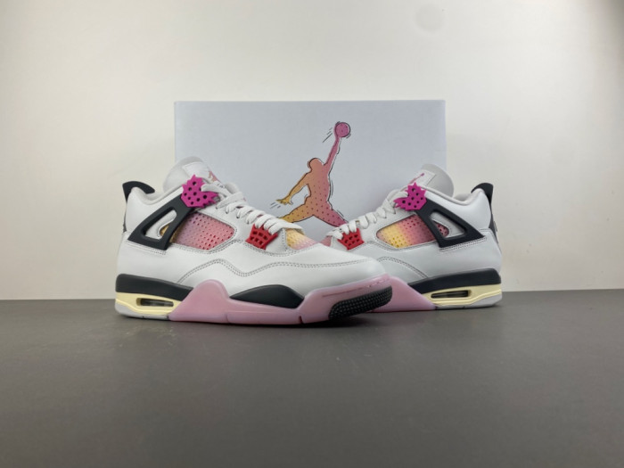 Air Jordan 4 Retro white pink JA1135-100