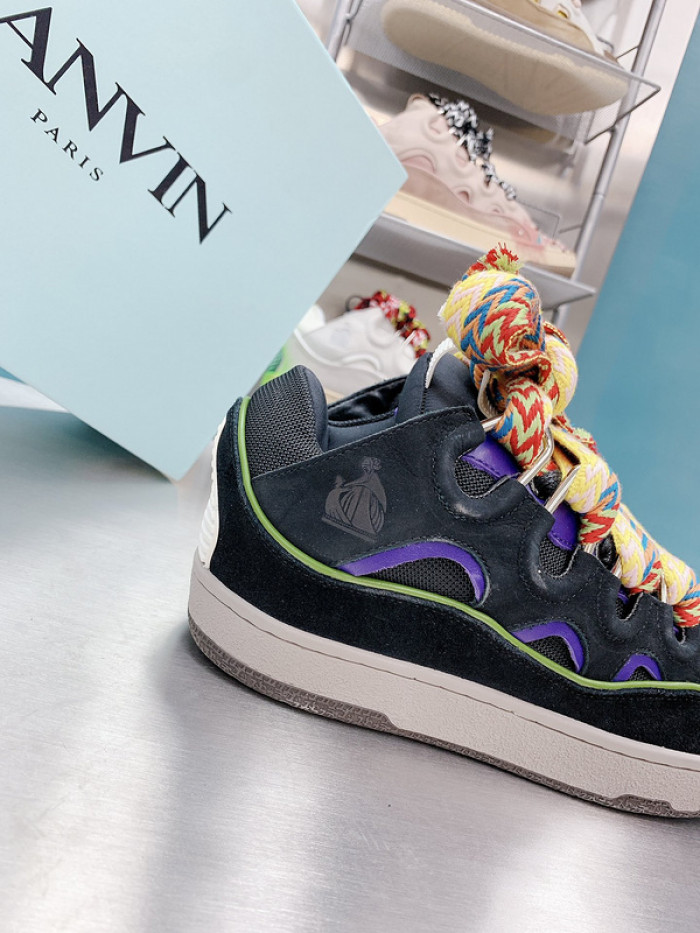 lanv1n leather curb sneakers