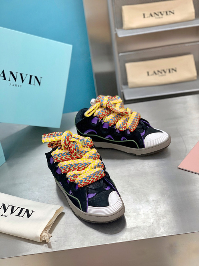 lanv1n leather curb sneakers