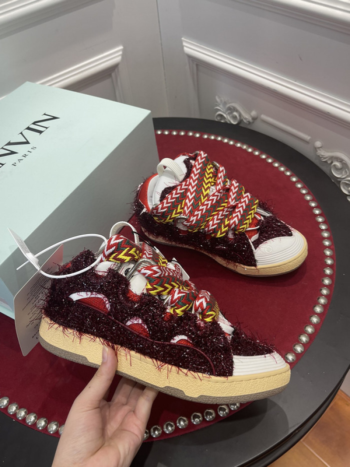 lanv1n leather curb sneakers