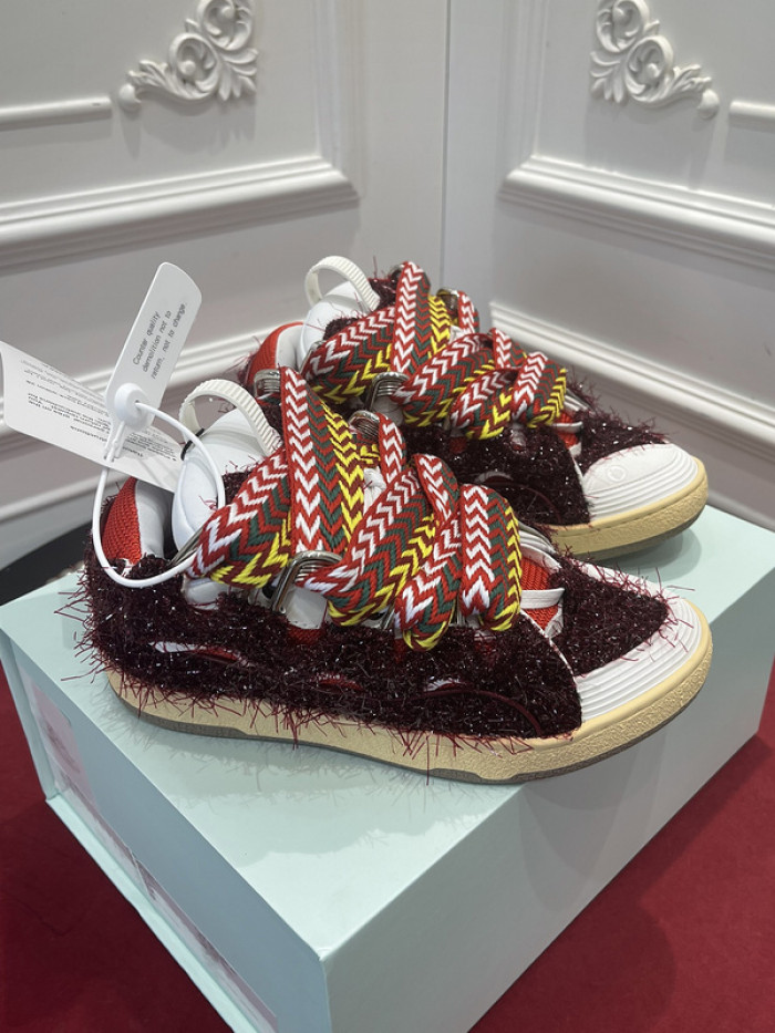 lanv1n leather curb sneakers