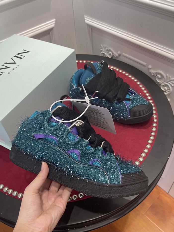 lanv1n leather curb sneakers