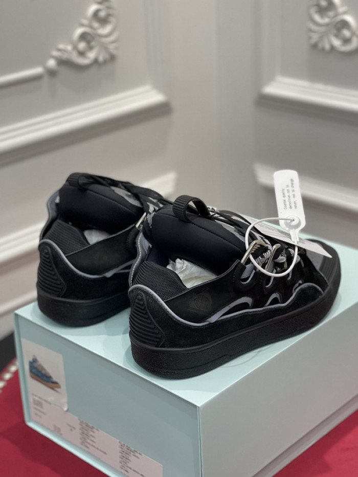 lanv1n leather curb sneakers