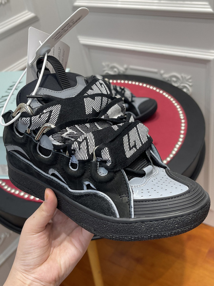 lanv1n leather curb sneakers