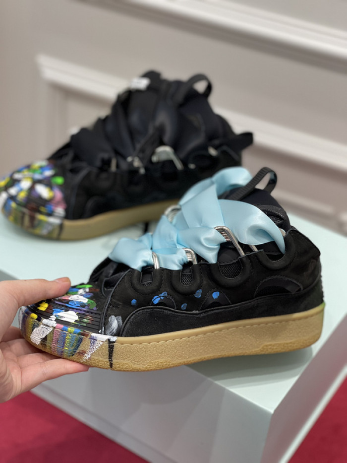lanv1n leather curb sneakers