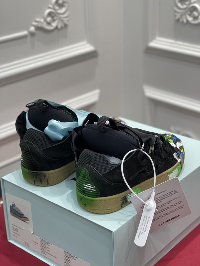 lanv1n leather curb sneakers