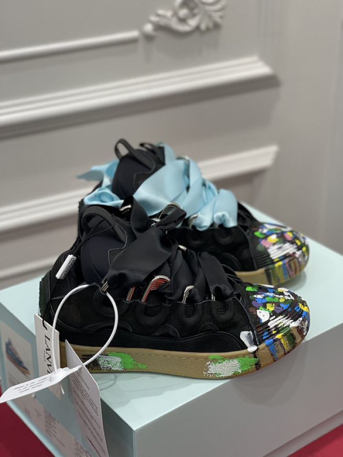 lanv1n leather curb sneakers
