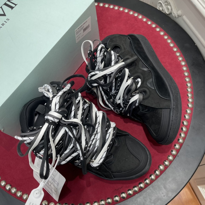 lanv1n leather curb sneakers