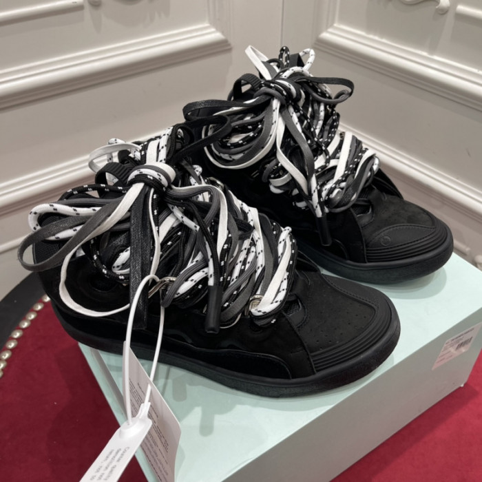 lanv1n leather curb sneakers