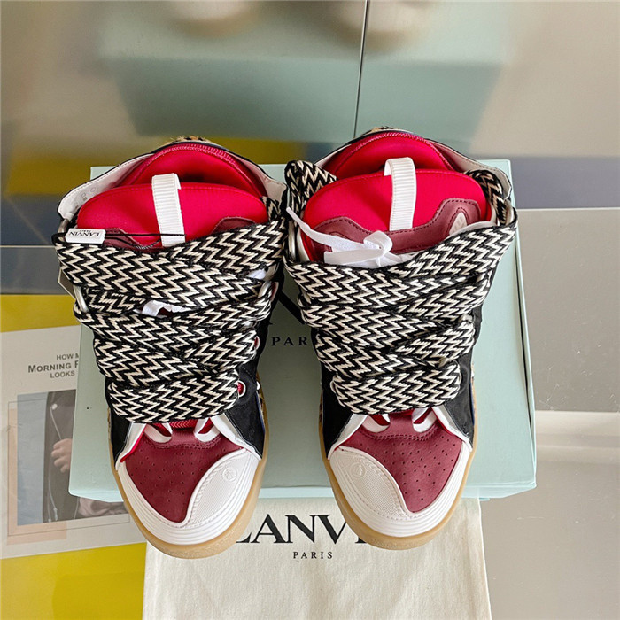 lanv1n leather curb sneakers