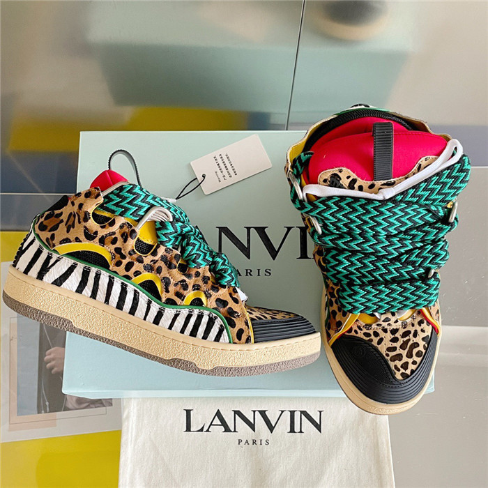 lanv1n leather curb sneakers