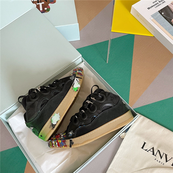 lanv1n leather curb sneakers