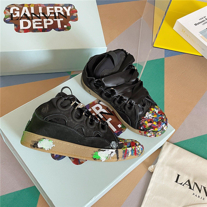 lanv1n leather curb sneakers