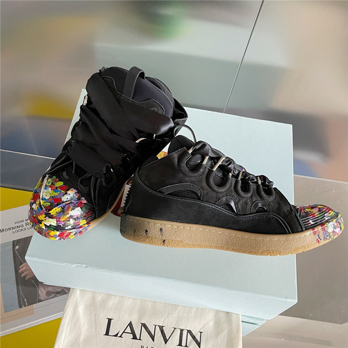lanv1n leather curb sneakers