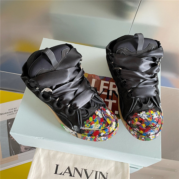 lanv1n leather curb sneakers