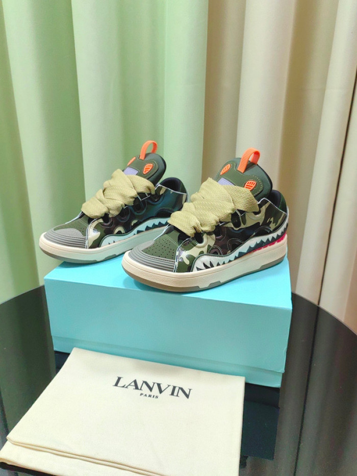 lanv1n leather curb sneakers