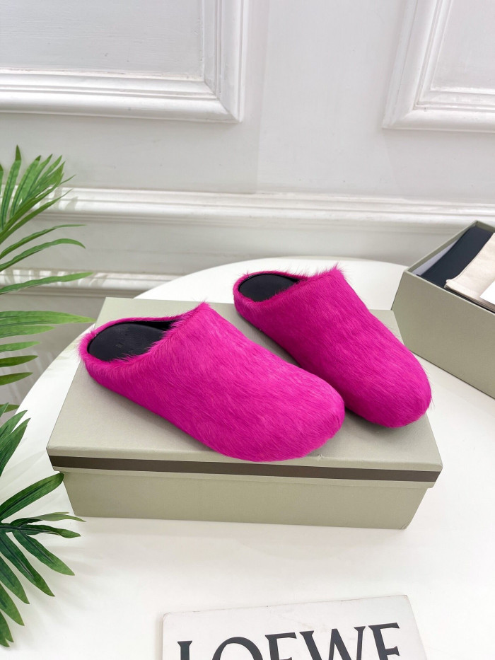 marni pink fussbett sabot loafers