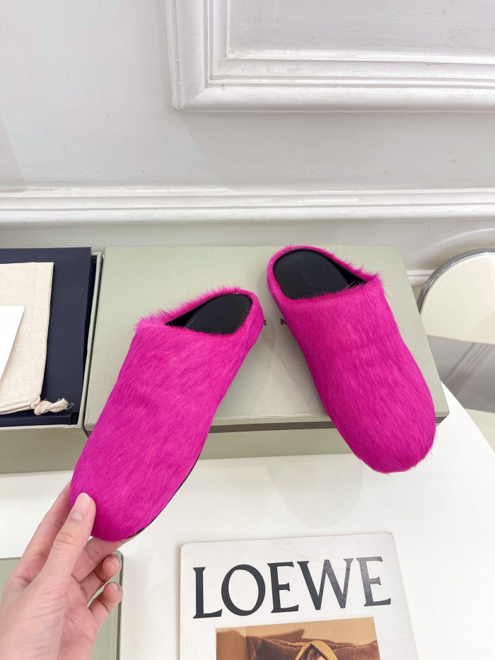 marni pink fussbett sabot loafers