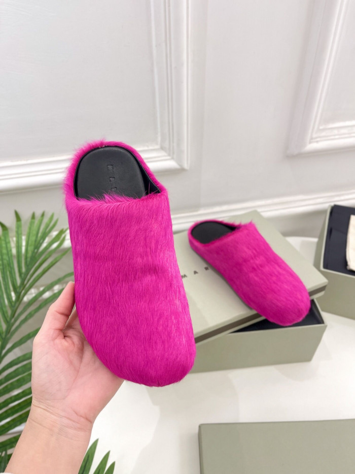 marni pink fussbett sabot loafers
