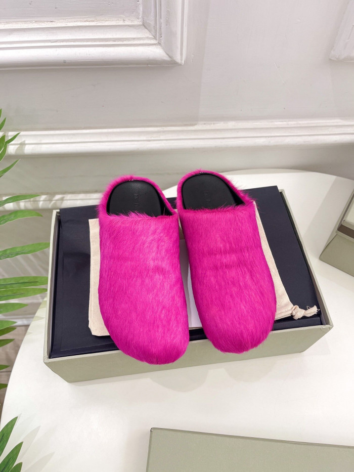 marni pink fussbett sabot loafers