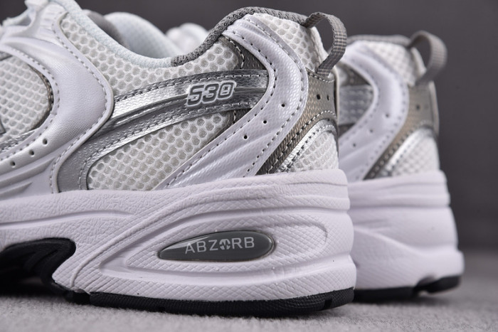 new balance 530 white silver metallic mr530ad