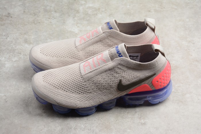 nike air vapormax flyknit moc 2 moon particle/solar red-indigo burst ah7006-201
